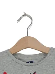 Vorschaubild 3 von Kinder Langarmshirt Rentier Grau Meliert Applikationen Gr. 104 Weihnachten