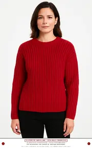 Vorschaubild 1 von Pullover Damen XL Rot Casual Strickpullover