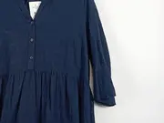 Vorschaubild 2 von Damen Blusenkleid Gr. 42 Blau Casual Wollkleid