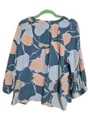 Vorschaubild 3 von Damen Bluse Gr. 44 Grün Blumenmuster Viskose 3/4-Arm