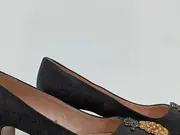 Vorschaubild 3 von Damen Pumps Gr. 38 Grau Elegant mit Ananas Applikation