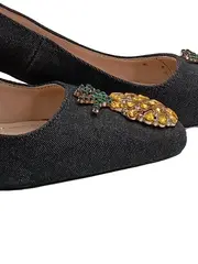 Vorschaubild 2 von Damen Pumps Gr. 38 Grau Elegant mit Ananas Applikation