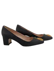Vorschaubild 1 von Damen Pumps Gr. 38 Grau Elegant mit Ananas Applikation