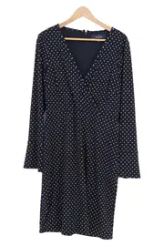 Vorschaubild 1 von Damen Etuikleid Gr. 40/L Schwarz Punkte Elegant Business