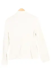 Vorschaubild 2 von Damen Blazer Weiß Gr. 38/M Klassisch Elegant Baumwolle