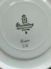 Vorschaubild 2 von Essen 29 Unterteller Porzellan Klassisch Weiß Metallic-Look 14cm