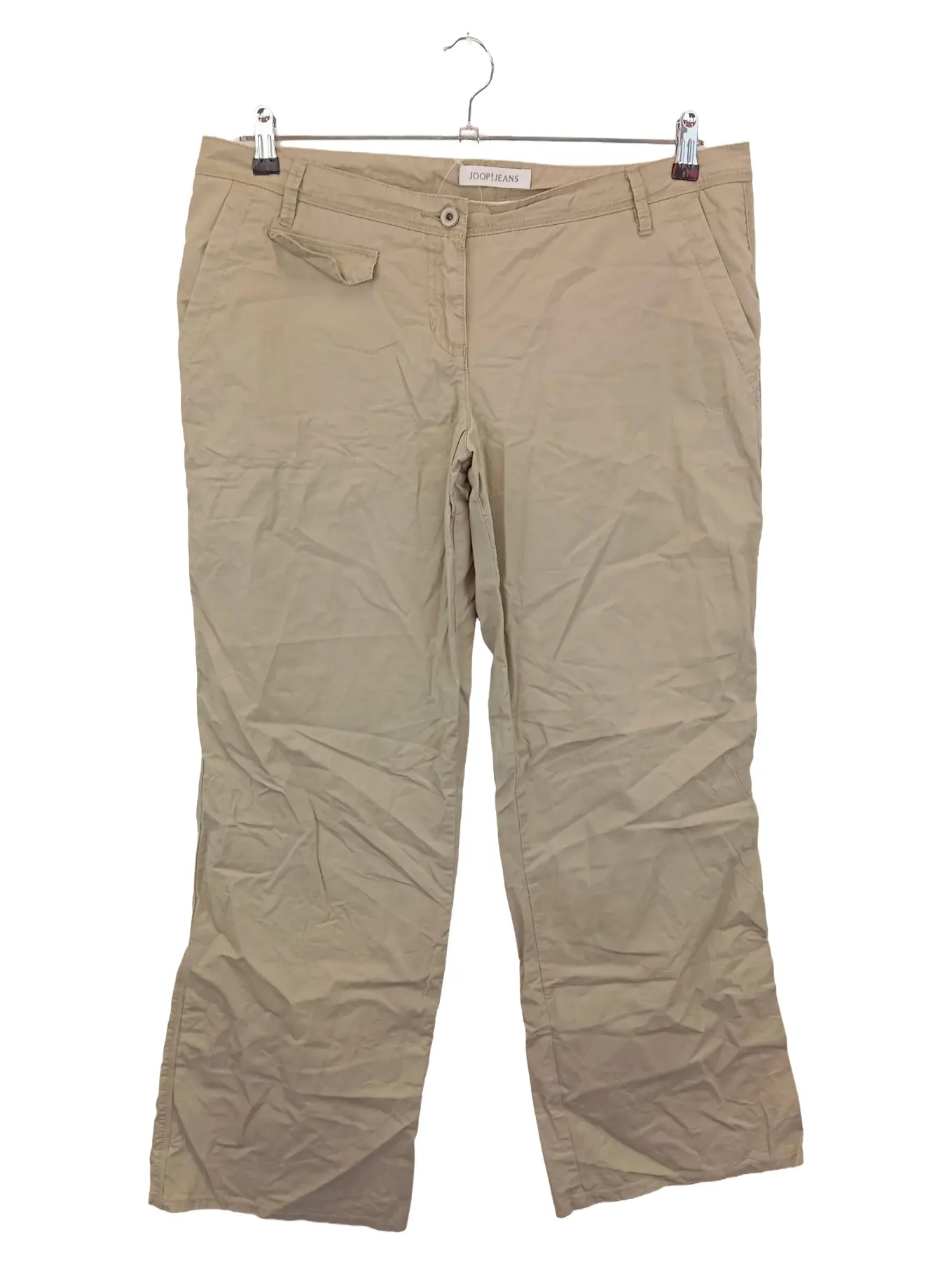 JOOP! JEANS Damen Cargohose Beige W33/42/XL Casual Baumwolle