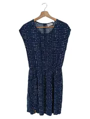 Vorschaubild 1 von Damen Freizeitkleid Gr. 36/S Blau Sterne Casual Sommerkleid