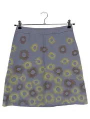 Vorschaubild 1 von Damen A-Linienrock Gr. 36/S Mehrfarbig Florales Muster Stickerei