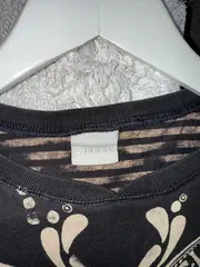 Vorschaubild 3 von Kinder Langarmshirt Gr. 152 Schmetterling Print Schwarz Gestreift