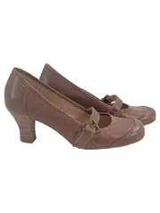 Vorschaubild 1 von Damen Pumps Leder Absatzschuhe Gr. 36 Braun Klassisch Elegant
