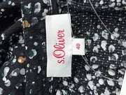 Vorschaubild 3 von Bluse Damen 40/L Schwarz Abstrakt Muster Bohemian Elegant Viskose