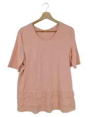 Vorschaubild 1 von Damen T-Shirt Gr. 44 XXL Rosa Casual Kurzarm
