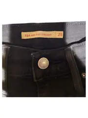 Vorschaubild 3 von 724 High Rise Straight Jeans Damen Bootcut W25 L32 Schwarz