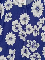 Vorschaubild 2 von Strickjacke Damen Blumenmuster Langarm Blau Gr. 38