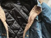 Vorschaubild 4 von Kinder Jeansjacke Blau Gr. 134 Langarm Fellbesatz Freizeit