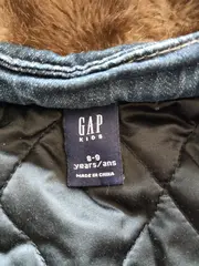 Vorschaubild 5 von Kinder Jeansjacke Blau Gr. 134 Langarm Fellbesatz Freizeit