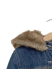 Vorschaubild 3 von Kinder Jeansjacke Blau Gr. 134 Langarm Fellbesatz Freizeit