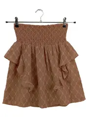 Vorschaubild 1 von Faltenrock Damen 34/XS Braun Elegant Rüschen Mini
