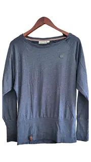 Vorschaubild 1 von Damen Pullover Gr. 36/S Blau Meliert Langarm Casual