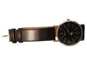 Vorschaubild 1 von Damenuhr Klassisch Schwarz Leder Armbanduhr Damen Uhr