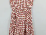 Vorschaubild 4 von Damen Freizeitkleid Gr. 37 Mehrfarbig Paisley V-Ausschnitt Kurzarm