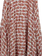 Vorschaubild 5 von Damen Freizeitkleid Gr. 37 Mehrfarbig Paisley V-Ausschnitt Kurzarm