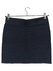 Vorschaubild 1 von EDC Damen Minirock Gr. M Schwarz Strickrock Muster Herbst/Winter