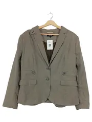 Vorschaubild 1 von Damen Blazer Kariert Braun Gr. 44/XXL Business Baumwolle