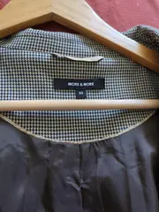 Vorschaubild 5 von Damen Blazer Kariert Braun Gr. 44/XXL Business Baumwolle