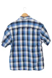 Vorschaubild 2 von Herren Freizeithemd Kariert Blau Gr. 48/M Kurzarm Casual