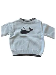 Vorschaubild 1 von Baby Pullover Kinder Gr. 6-12 Monate Blau Wal Motiv