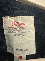 Vorschaubild 3 von Damen Jeansjacke Biker Stil Gr. 38 Blau mit Nieten