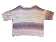 Vorschaubild 4 von Damen Pullover Kurzarm Farbverlauf Glitzer Rippstrick M Mehrfarbig