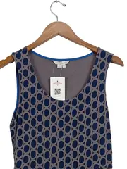 Vorschaubild 3 von Damen Businesskleid Gr. 38 M Mehrfarbig Geometrisches Muster Ärmellos