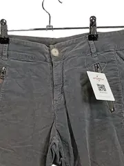 Vorschaubild 2 von Damen Cordhose Grau Gr. 36 Skinny Reißverschluss-Taschen