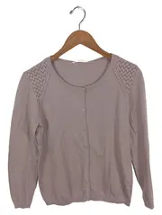 Vorschaubild 1 von Damen Strickjacke Gr. 40/L Rosa Lochmuster