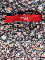 Vorschaubild 3 von Damen Bluse Gr. 34/XS Blau Blumenmuster Casual Langarm Viskose