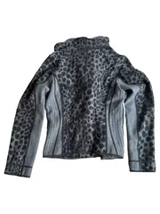 Vorschaubild 2 von Damen Wollmantel Kurzmantel M1 Grau Leo Muster Modisch