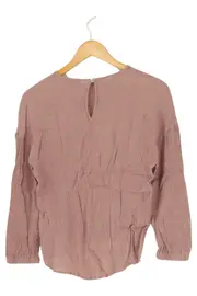 Vorschaubild 2 von Bluse Damen S/36 Rosa Elegant Strukturmuster Langarm