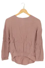 Vorschaubild 1 von Bluse Damen S/36 Rosa Elegant Strukturmuster Langarm