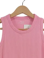 Vorschaubild 3 von Mädchen Top Tanktop Rippstrick Pink Gr. 158, 164 Basic