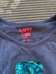 Vorschaubild 3 von Sommerkleid Blau Gr. 152 Kinder Freizeit Eis Applikation Pailletten