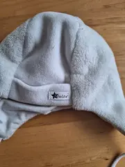 Vorschaubild 2 von Babymütze Kinder Mütze weiß Fleece Bindemütze