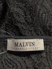 Vorschaubild 5 von Spitzenkleid Damen Gr. 42/XL Elegant Paisley Midikleid Pailletten Schwarz