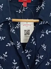 Vorschaubild 3 von EDC Esprit Damen Leichte Weste Blau Blumenmuster Viskose Gr. 38/M