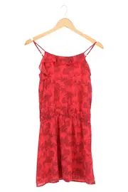 Vorschaubild 1 von Damen Sommerkleid Rot Florales Muster Elegant Gr. 38/M