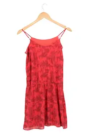 Vorschaubild 2 von Damen Sommerkleid Rot Florales Muster Elegant Gr. 38/M