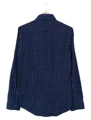 Vorschaubild 2 von Herren Freizeithemd Slim Fit Kariert Blau Gr. 44/XS Baumwolle