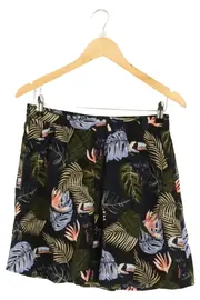 Vorschaubild 1 von Damen Minirock 40/L Mehrfarbig Floral Tiermotive Knopfleiste Casual
